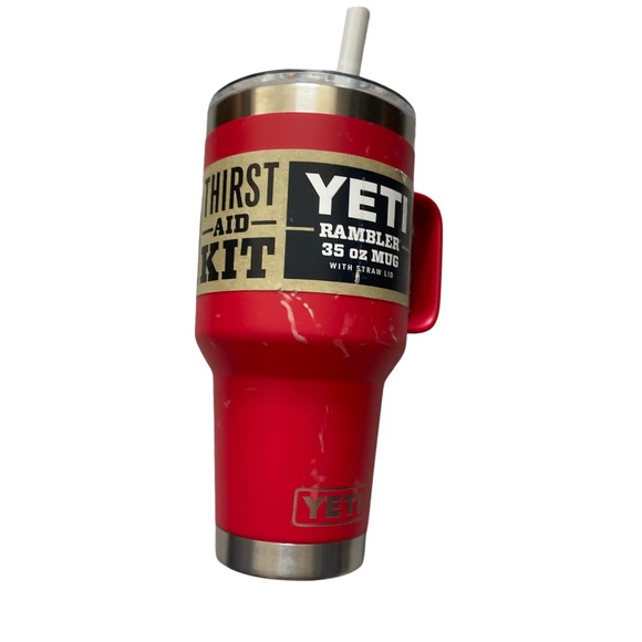 Yeti Other - YETI Rambler 35 oz Mug with Straw Lid in Rescue Red. 